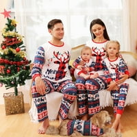 Yuanyu Reindeer Božićna porodica koja odgovara pidžami za obitelj, roditelj-dijete PJ-a za žene muškarci djeca parovi, onesie, unisex