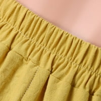 Hlače za žene Ležerne prilike u boji labavi džepovi Elastične pojaseve pantalone duge pantalone