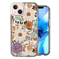 Apple iPhone Mini ženski elementi Cvijeće Jesen Floral Floral Wallpaper Style Dvostruki poklopac telefona