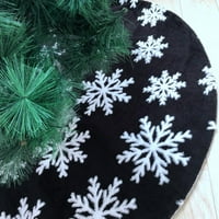 Crni baršunasti snježni uzorak božićna suknja, srednja 35,4