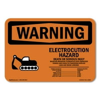 Znak upozorenja - dizalica opasnosti od električne energije