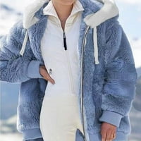 Giligiliso Ženska složena velvetska jakna odijela žene plus veličine zimski topli labavi plišani kaput