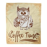 Bacajte pokrivač nacrtane šalice o kafi za inspirativno jutro za kafić za ruke topla flanela meka pokriva