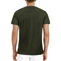 Majica za muškarce, muškarci kratki rukav bify mišić osnovna čvrsta čista boja bluza majica TOP vojska