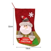 Božićne čarape Xmas Čarape Privjesak Božićne čarape Crtani Elk Snowman Santa Claus Xmas Socks Viseći