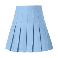 Leylayray suknje za ženska modna modna visoka kopala nagnuta suknja tunika struka casual teniska suknja