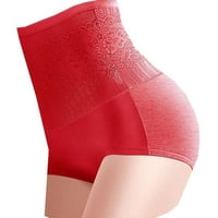 Ženska plus veličine $ $ ženski visoki struk lijepi stražnjica za stražnjicu breskve pantalone za pantalone za stražnjicu gaćice crvena xxl