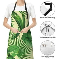 Podesivi džep tropski dlanovi lišće bešavne ženske pregačene muške vodootporne pregače kuhinje kuhar