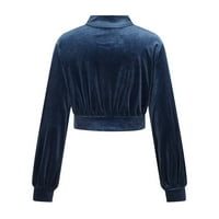 Žene tuničke jesenske majice Flowy Casual Bluze za gamaše Jesen zima Velvet Hortke s visokim vratima
