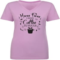 Hocus pocus mi treba kava ženska majica V-izrez