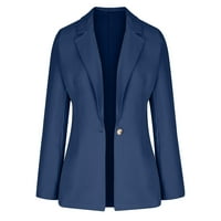 Ženski dugi rukav Blazer Casual Solid Color Jacket Cosy Fashion Loose Fit Outwear kaput