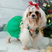 Božićna odjeća za pse Zimski kućni ljubimci Haljine toplo slatka tiskana suknja za pse Puppy Cat Kitten