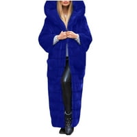 Ženska veličina FAU H kaput dugih rukava topliji FAU Furry Jacket kapuljača modna kauzalna odjeća