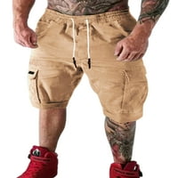 Voguele muškarci Ljetne kratke hlače Dno nacrtavanje elastičnih strukova teretni kratke hlače Workout