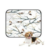 Akvarel ptice drveće grane grane zimske kućne ljubimce mačji krevet piškim jastučićima mat jastuk za