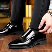 Cipele modne ljetne i jesenske muškarce kožne cipele s niskim potkrepljujućim prstima na listić na poslovnim