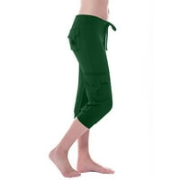 Dyegold ženske kapri joge hlače labavi mekani vučni trenerke Duksevi kauzal plus veličina dnevna gaćice