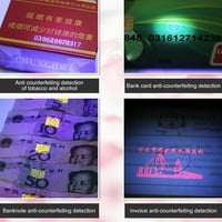 Smrinog 9LED UV prijenosni svjetiljki 395-400nm ultraljubičasti detektor valute