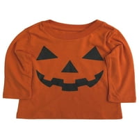 Skava pasulj novorođenčadi Dječaci duge narančaste bundeve Halloween majica majica 12m