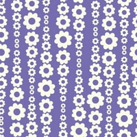 Retro optička iluzija cvjetna tkanina - tan ljubičasta