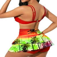 Seksi bikini Ženski kupaći kostimi kupaći kupaći kostim Push up podstavljeni omotaj ljetna plaža haljina
