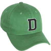 Daxton Classic 3D varsity bijeli crni početni a do z slova Baseball Cap Hat Hat, Kelly Hat slovo D
