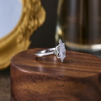 10k bijeli zlatni moissan kubični cirkonijski angažman prsten nakit pokloni