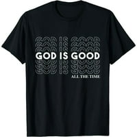 Bog je dobra Christian Bogship propovjednička majica grafika casual crew majica Crni tee