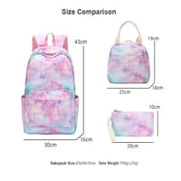 Bzdaisy Rainbow ruksak Set Mornar Mornar - Dreamy Macaron Color, 15 '' prijenosni pretinac, dvostruki