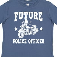 Inktastični budući policajac motocikl za provedbu zakona o prometu zakon i majicu devojke mališa