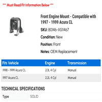 Prednji nosač motora - kompatibilan sa - Acura Cl 1998