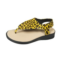 JJayotai sanceli za žene čišćenje Žene stanovi Flip flops kline cipele otvorene cipele Udobne cipele Roman Sandals Flash Picks Yellow