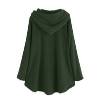 Ženski vrhovi pulover žene dugih rukava modna sitna ljetna posada vrata T-majice Tunika tee zelena 5xl