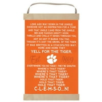 Clemson Tigers Fight Song Fanner Sign
