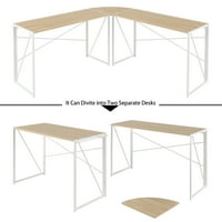 -Promješan stol, industrijski uredski kutni stol - Split u pravokutničke stolove, home za home za drvo