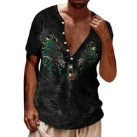 Zrbywb Muns Trendy Top majica Štampanje T Kratki modni rukav Muški digitalni 3D pričvršćivača Ležerne košulje Ljetni muškarci T majice
