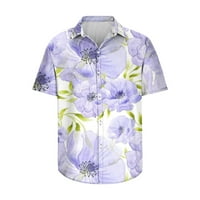 CLlios Havajska majica za muškarce Ljetna tropska grafička majica Labavi majica kratkih rukava s majicama za kuglanje Vrh za odmor na plaži