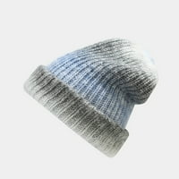Šešir za toplu kabl pletena dugačka šešira mekana straža debela slatka pletena kapa za hladnim vremenskim