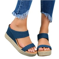 FESFESFES SLANDALS za žene Sandale Ljetni papučice Otvoreni prsti udobnost prozračne plaže Casual Welds Cipele