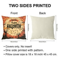 Noć vještica Dekorativni jastuk za kostur jastuk-batina za spavaću sobu narančasta noćno nebo ukleto, # 296