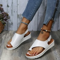 Ljetne sandale Modne ljetne pune boje Komforni klinovi Plaža Peep Toe Prodin papuče za žene Srebrna veličina 7.5
