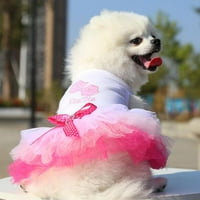 Mala haljina za pse - Slatka Tutu princeza haljina za srce i usne Štenadske haljine za djevojčice mali