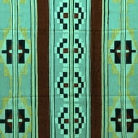 Ahgly Company Machine Persible Enoorngle Rectangle Jugozapadno tirkizne plave tepihe za plavu zemlju, 4 '6 '