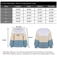 Dukseri za ženske posade izrez dugih rukava Ženski džemperi Boja uboda zimski džemperi Alsol Lamesa