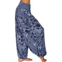 Ženske Flowy Boho pantalone - Loose Yoga Harem Joggers - Ležerne prilike Bohemian Hipi Palazzo Lounge Comfy Elephant Pajama Chmora