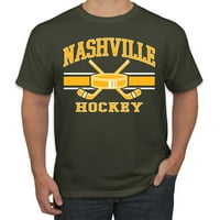 Wild Bobby Grad Nashville Hokej Fantasy Fan Sports Muška majica, vojna zelena, velika