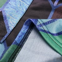 Radni bluze za žene Atletska majica Proljeće Jesen V-izrez Multicolor Print Dugih rukava Majica Plaža