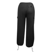 Teretne hlače Žene Modne ženske pantalone Potpune hlače Ležerne prilike ravne hlače od solidne boje
