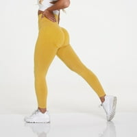 Plus size Ženske hlače zazor Žene čiste boje Sportski sportski fitness Trčanje visokih struka joga hlače