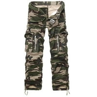 Muške teretne hlače Multi-džepne casual na otvorenom modne ravne fit pantalone Joggers Dukset plus veličina